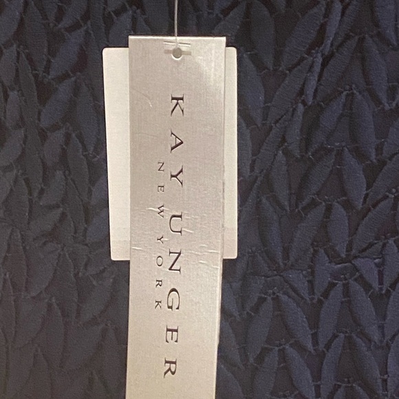 Kay Unger Nordstrom's Tatum Navy Lace Midi Dress 12 NWT - Picture 11 of 11